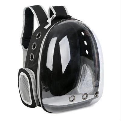 Fusion Finds Transparent Pet Carrier Backpack Space Capsule Breathable Cat & Dog Travel Carrier black without cover