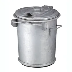 Mülltonne stahlverzinkter Abfallbehälter 70 L verzinkt Mülltonne, feuerfest