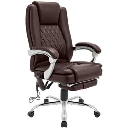 CLP Bürostuhl ergonomisch mit Massagefunktion Rubia, Schreibtischstuhl mit Heizfunktion und Fußablage, Drehstuhl höhenverstellbar bis 150 kg
