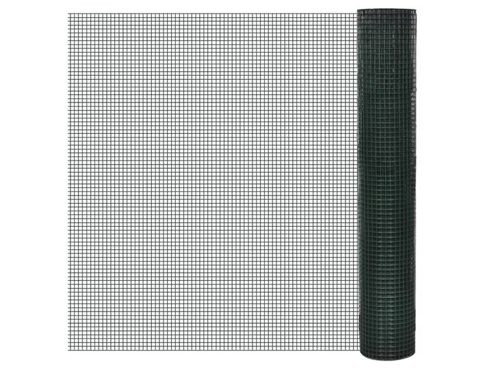 vidaXL Drahtzaun für Hühner Verzinkt mit PVC-Beschichtung 10x1 m Grün