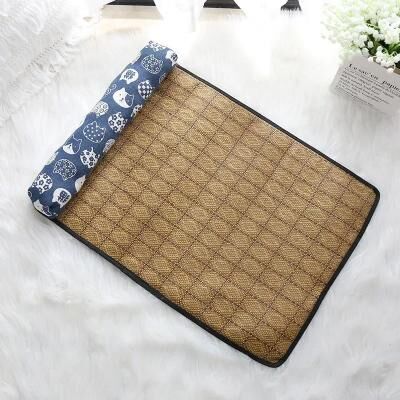 Inspired Living Breezy Rattan Cat Cooling Mat For Summer Comfort pink Strawberry m