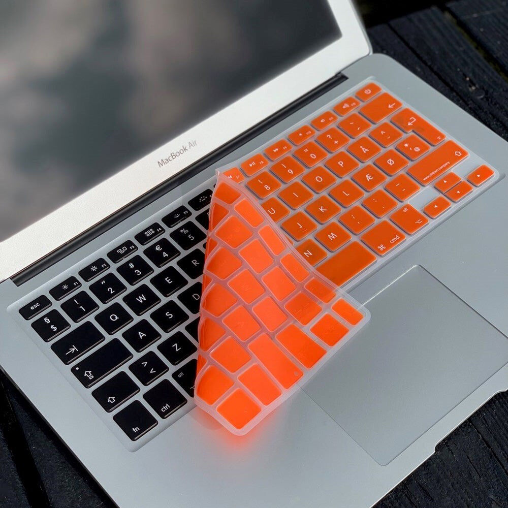 Philbert MacBook Pro 17" / Pro 15" Retina / Pro 15" / Pro 13" Retina / Pro 13" / Air 13" / Air 11" Keyboard Cover med Dansk Tastatur - Orange