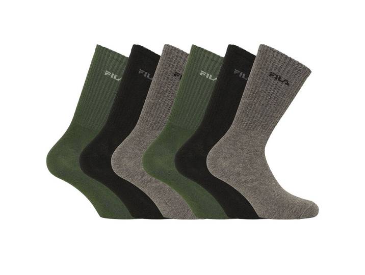 FILA Chaussettes en Viscose de Bambou et Coton pour Homme Lot de 6 Paires