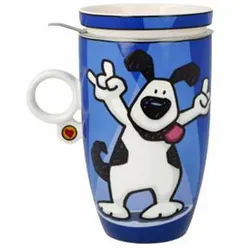 Goebel, Tasse, mit Deckel und Sieb Ed Heck - Rock On (450 ml, 1x)