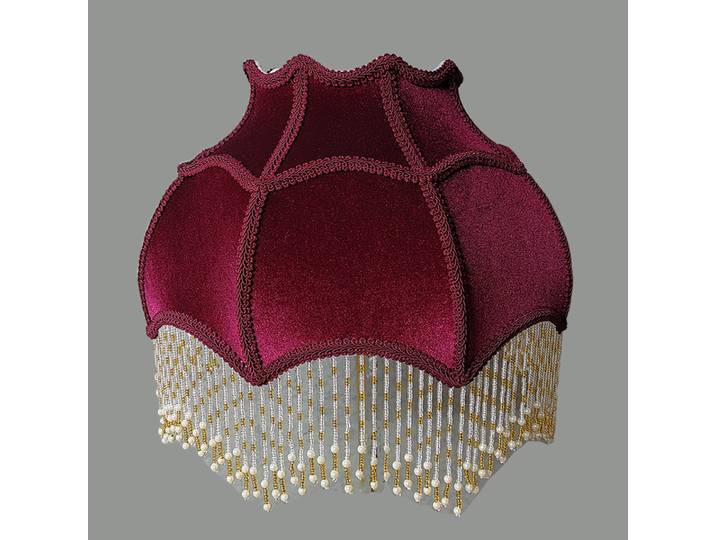 Lampe de Table lampadaire abat-jour velours bordeaux foncé dentelle perles suspendues gland décoration de mariage couverture