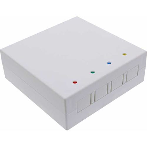 InLine FTTH Leerbox für bis zu 4x LC Duplex / 4x SC Simplex, Aufputz 80mm weiß