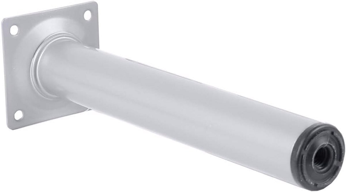 Ronde Stalen Meubelpoten Zilver Ø30x350mm met Schroeven