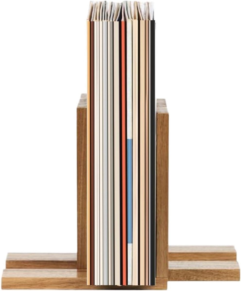 Vinylplaten Opbergplank Houtkleur - Uitbreidbare Platenstandaard Organizer voor 60 Platen