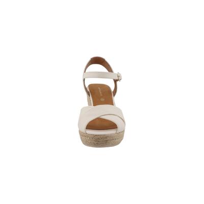 High-Heel-Pumps TOM TAILOR "Tom Tailor Heeled Sandals - Mules", Damen, Gr. 38, light cream, Polyester, Schuhe
