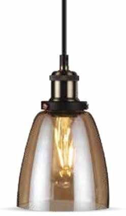V-Tac Portalampada Pendente 1mt E27 Elegant Stylish Ф140mm - Mod. Vt-7140 Sku 3736 - Ambra
