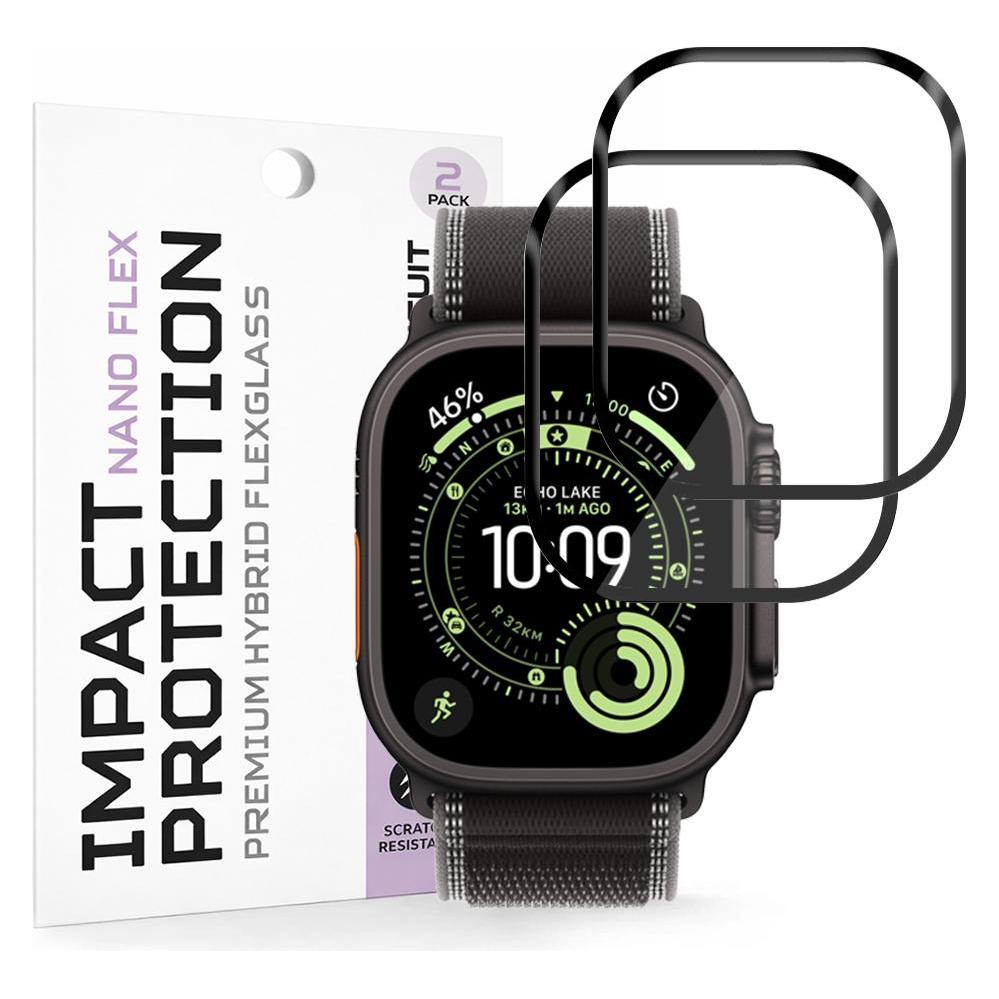 Techsuit - Nano Flex (2 pack) - Apple Watch Ultra - Black (66919992)
