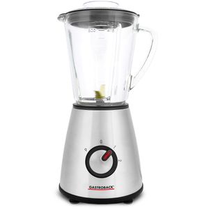 Gastroback Standmixer Design Mixer Mini, 40897, Glasbehälter, 500 Watt, silber, 800ml