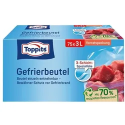 Toppits Gefrierbeutel 75 Stück, 25x27 cm