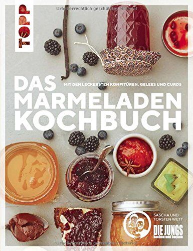 Die Jungs kochen und backen, Sascha & Torsten Wett von - Das Marmeladen-Kochbuch. Mit den leckersten Konfitüren, Gelees und Curds der Blogger von Die Jungs kochen und backen: Mit liebevoll handgeletterten Etiketten für jede Sorte zum Download - Preis vom 
