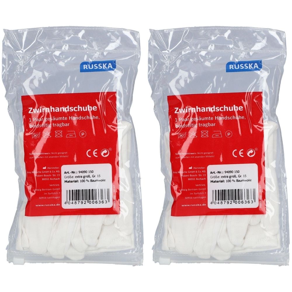 Zwirnhandschuhe ExTRA GR x2 2x1x2 St Handschuhe