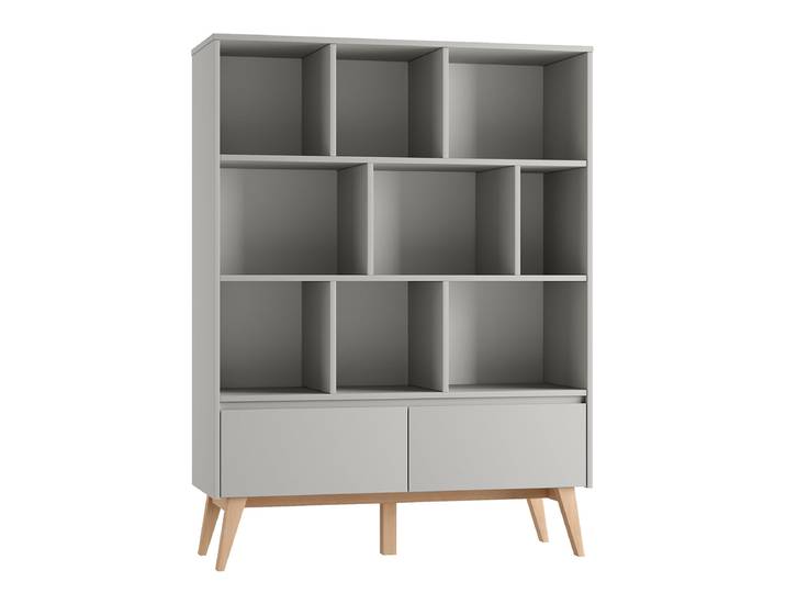 Bibliothèque Pinio Swing Gris et bois