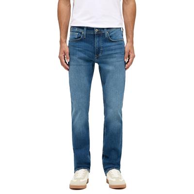 Slim-fit-Jeans MUSTANG "Herren Style Orlando Slim", Herren, Gr. 35, Länge 32, blau (783 mittelblau), Denim/Jeans, 98% Baumwolle, 2% Elasthan, unifarben, slim fit, Jeans Slim-fit-Jeans