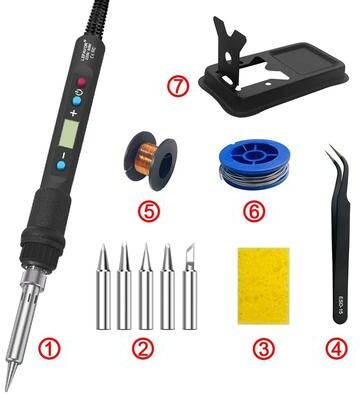 Uplifted Finds 80W Digital Display Soldering Iron Kit With Adjustable Temperature set 1 220 V Eu Plug