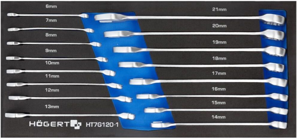 Hogert Technik HT7G120-1 Ring-Maulschlüssel-Satz