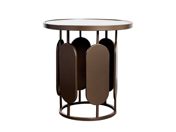 GILDE Beistelltisch ZULU Beistelltisch - anthrazit - Metall - Höhe 48cm x Ø 45cm - Ablage (1x Beistelltisch, Tische - Dekoration - Nachttisch - Wohnzimmer), Tisch - Ablagetisch - Couchtisch - Sofatisch
