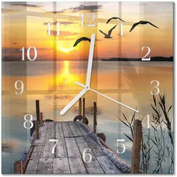 WANDUHR aus Glas 30x30 cm - Mostowe-See