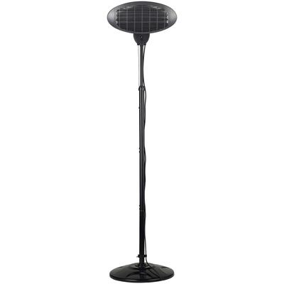Heizstrahler TEPRO, schwarz, H:205cm Ø:47cm, Heizstrahler, Heizstrahler, mit Quarz-Heizelement