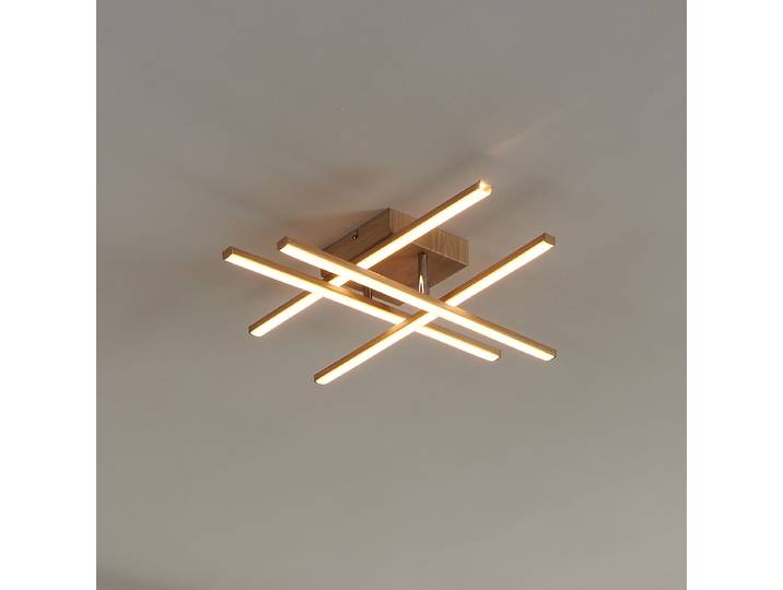Plafonnier LED 51 x 51 x 11cm Argenté Aluminium / acier laqué Polycarbonate LED Module LED