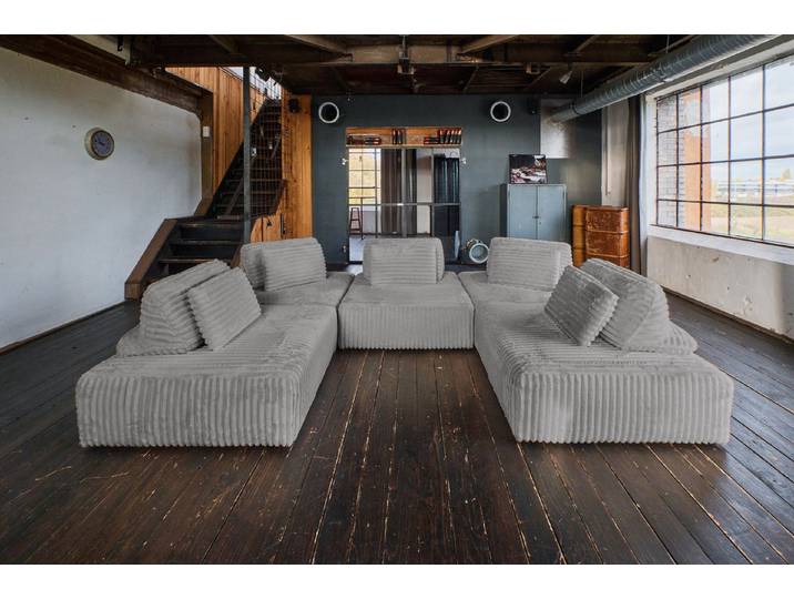 KAWOLA Sofa WIOLO SOFT Cord Sofa - Modular - Komfortabel & Flexibel - Wohnzimmer, Modulsofa. Weicher Breitcord. Abziehbar & vielseitig. 5 Module.