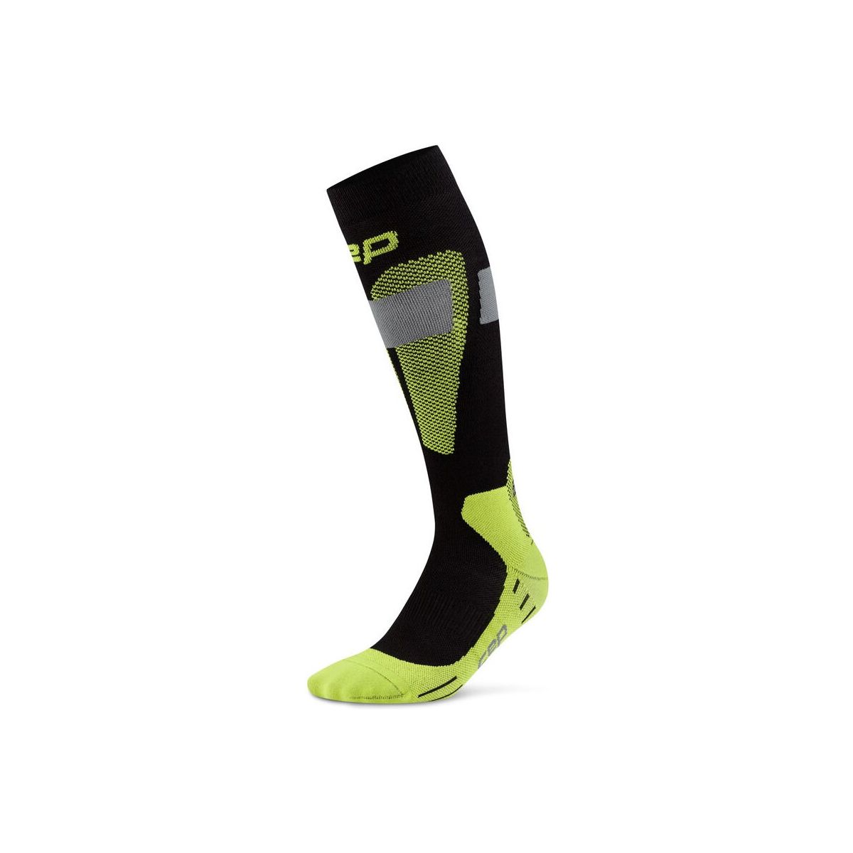 CEP Ski Merino Socks, Tall, 3.0, Women black/lime (582) III WP70L03