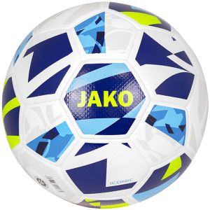 JAKO Fußball Iconic FIFA Quality Pro, 2371-656, Größe 5, 430 Gramm, weiß/navy/gelb, Spielball