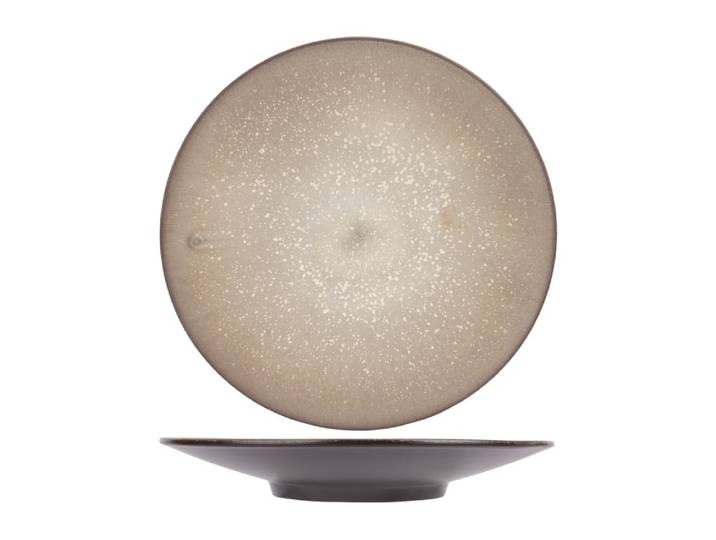 Lot de 3 Assiettes plate en Céramique, vert, D 28 cm