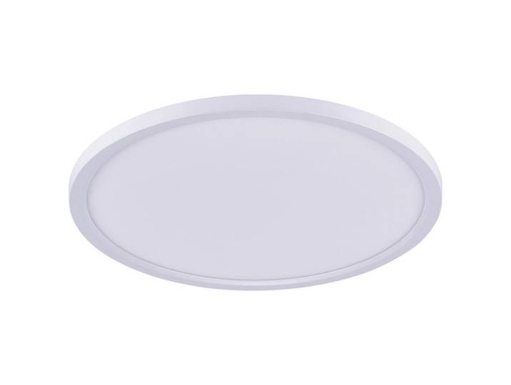 Novel Led-Deckenleuchte Flat, Weiß, Metall, Uni, rund, 45x6.6x45 cm, Lampen & Leuchten, LED Beleuchtung, LED-Deckenleuchten