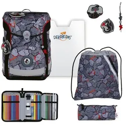 DerDieDas ErgoFlex Light Schulrucksack Set Dragon Flame 6-teilig