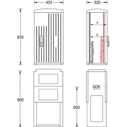 uesa Leerschrank IP44 A060-M-850