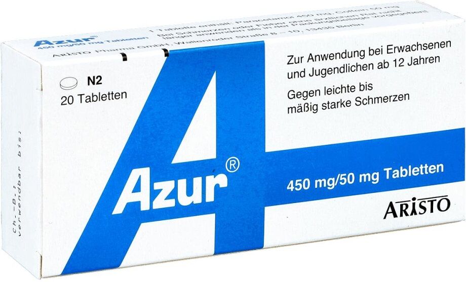 Azur 450mg Paracetamol/50mg Coffein