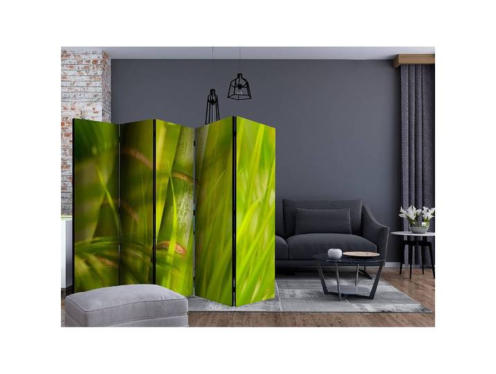 Paravent Bamboo Nature Zen Vlies / Buche Grün 225 x 172cm