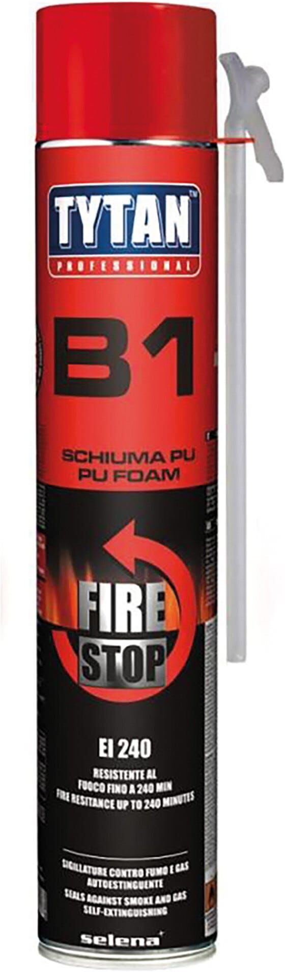 Tytan SCHIUMA POLIURETANICA  B1 EI240 750 ml  ANTIFUOCO MANUALE ERGO EROGATORE