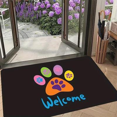 Inspired Finds Cat Paw Print Absorbent Doormat Non Slip Washable Kitchen Entrance Rug playful Paw Cluster 23.62x35.43in