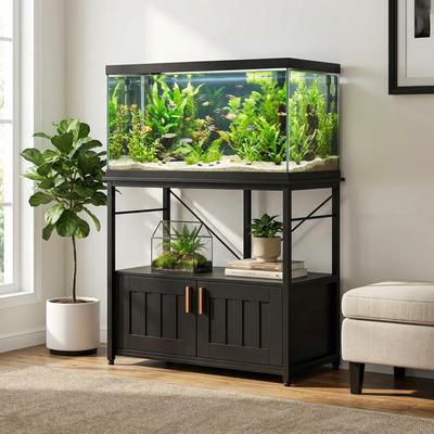 Garvee 40-50 Gallon Fish Tank Stand, Aquarium Stand with Storage Cabinet