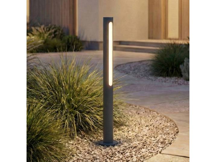 LED Wegeleuchte Liravel Lindby, schwarz, Aluminium, Modern