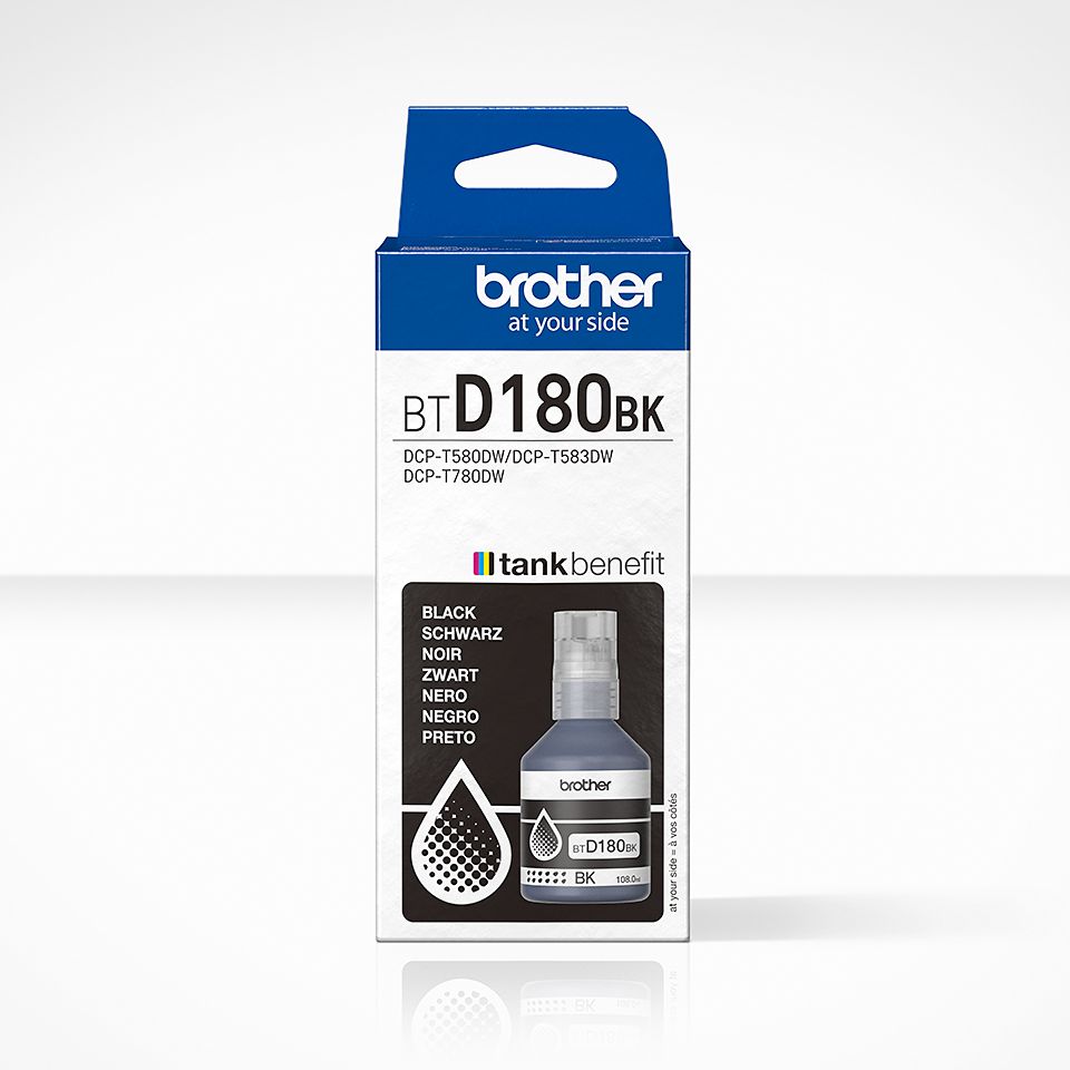 Brother originale Tintenflasche Schwarz 7500 Seiten BTD180BK