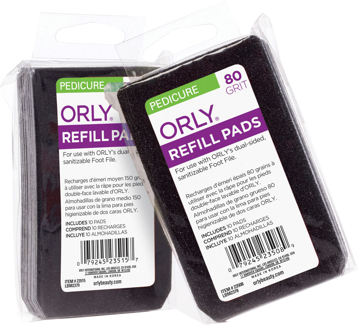 ORLY Foot File Pads Refill 80Grit 10pcs