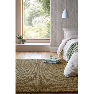 Wollteppich FLAIR RUGS "Harris Boucle", grün, B:120cm H:12mm L:170cm, Wolle, Teppiche, handgefertigt