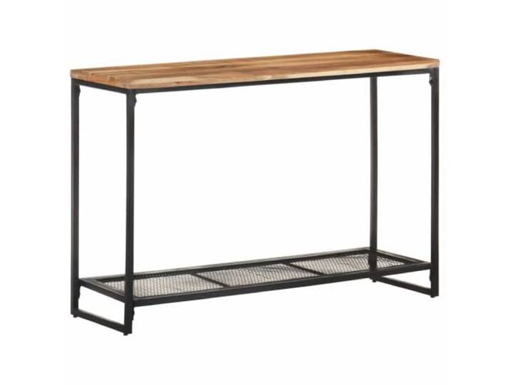 HAQWRDQSG Konsolentisch 110x35x75 cm Akazie Massivholz Beistelltisch Zusätzliche Ablagefläche für Eingangsbereich und Wohnzimmer, stabiles Eisengestell mit natürlicher Maserung.
