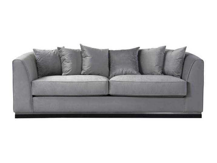 Pino 3-Sitzer Sofa - Taubengrau - Silber Basis