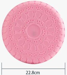 The Handy Homestead Durable Flying Disc For Dogs Chew Proof Interactive Frisbee For Aggressive Chewers, Fetch & Training Toy pink 22.8cm