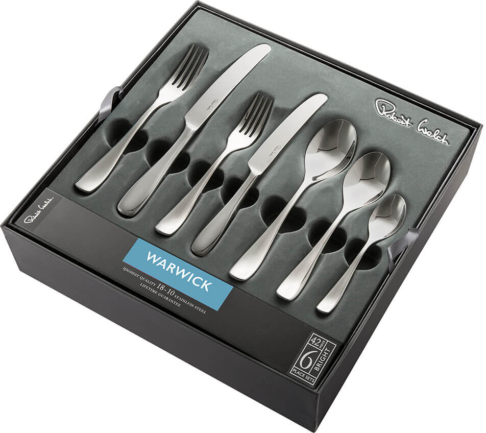 Robert Welch Warwick Bright 42 Piece Cutlery Set