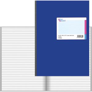 König&Ebhardt Notizbuch Kladde, Stoff Hardcover, blau, 96 Blatt / 192 Seiten, 70 g/m², liniert, A4