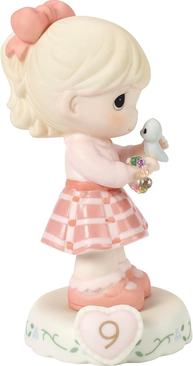 Verzamelbeeldje Meisje - Porseleinen Figuur - Blond - Hoogte: 13 cm