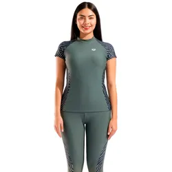 arena Damen-UV-Schutz-Rash-Allover-Kurzarm-Schwimmshirt - Damen - Gr. XL